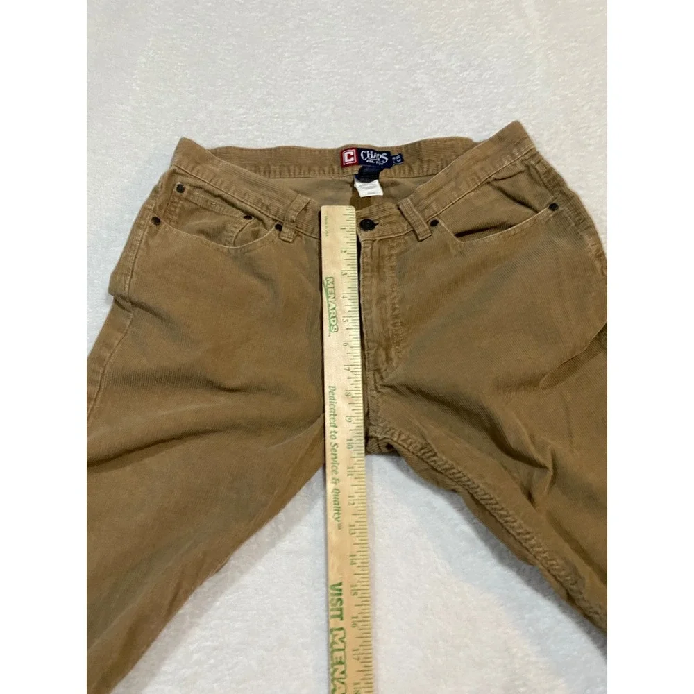 Chaps Mens Corduroy Pants Tan Brown Straight Leg Fit 32x34 5NW/32X34